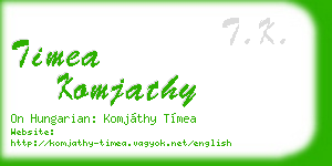 timea komjathy business card