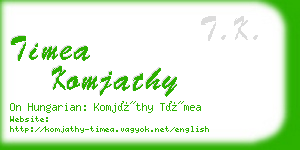 timea komjathy business card